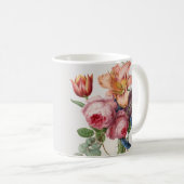 Tee, Kaffee, Rosa Frühlingsblumen Garten Bouquet C Kaffeetasse (VorderseiteRechts)