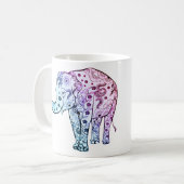 Tee-Kaffee-Tasse des Elefanten tierische bunte Kaffeetasse (Vorderseite Links)