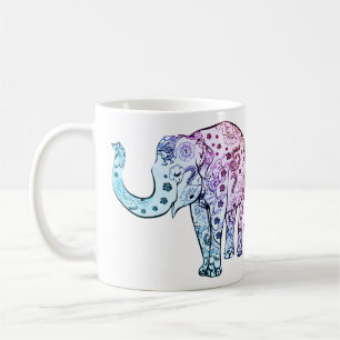 Tee-Kaffee-Tasse des Elefanten tierische bunte Kaffeetasse