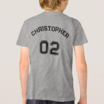 Tee Kleinkind Girl Boy Name Jersey Nummer Sport<br><div class="desc">Erstellen Sie Ihr eigenes individuelles, personalisiertes, cooles, einzigartiges, modernes, stilvolles schwarzes Typografie / Schriftart / Drehbuch, mit Monogramm Spielername Jersey Nummer klassisch hellgrau, vorschrumpfend 100% ComfortSoft® weiche Baumwolle T - Shirt T-Shirt. Geben Sie einfach Ihren Namen / Kids Name / Player Name und Spieler Jersey Nummer, um Ihre persönlichen Wünsche...</div>