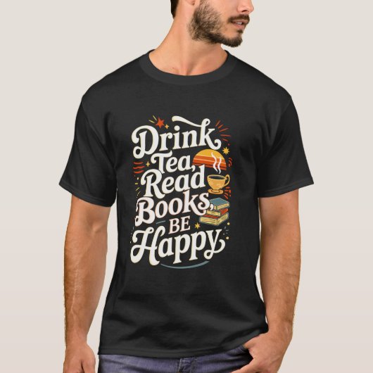 Tee lesen Bücher lesen glücklich (Vorderseite)