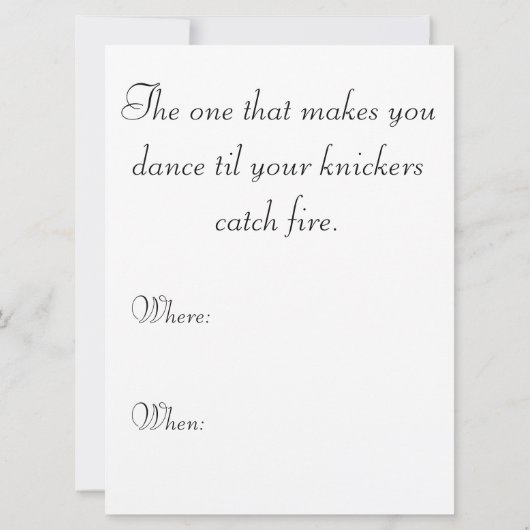 Tee, liebe Party Einladung (Rückseite)