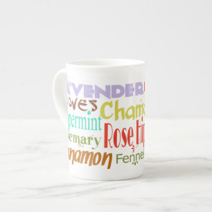 Tee-Liebhaber Natürliche Kräuter & Gewürze Bone Ch Porzellantasse