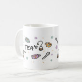 Tee-Liebhaber-Tasse, Illustration Kaffeetasse (Vorderseite Links)