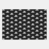 Tee-Liebhaber-Zeichnung Minimalist Geschenkpapier Set (Vorderseite 2)