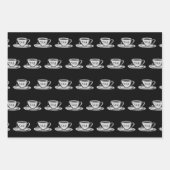 Tee-Liebhaber-Zeichnung Minimalist Geschenkpapier Set (Vorderseite)