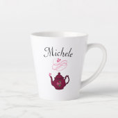 Tee liebt das Ruhestand mit dunkelrotem Teekessel Milchtasse (Rechts)