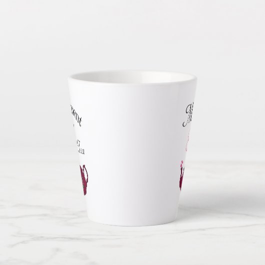 Tee liebt das Ruhestand mit dunkelrotem Teekessel Milchtasse (Vorderseite)