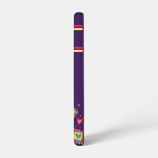 Tee Lila Monogram Fun Floral Inspirivity Samsung Galaxy Hülle (Linke Seite)