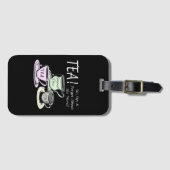 Tee-Lover-Positivitätssatz - Sit Sip Vergessen Gepäckanhänger (Vorderseite (Horizontal))