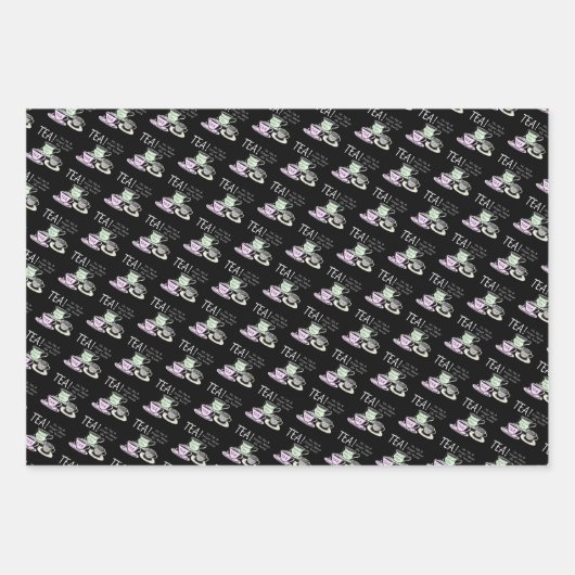 Tee-Lover-Positivitätssatz - Sit Sip Vergessen Geschenkpapier Set (Vorderseite 3)