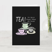 Tee-Lover-Positivitätssatz - Sit Sip Vergessen Karte (Vorderseite)