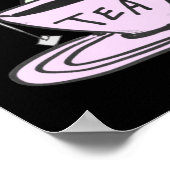 Tee-Lover-Positivitätssatz - Sit Sip Vergessen Poster (Ecke)