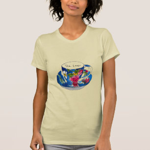Tee-Lover-Slogan mit Vintager Teacup-Abbildung T-Shirt