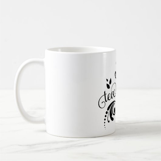 Tee Lover, Tea Drinker, Tee-Tasse, Typografie Kaffeetasse (Links)