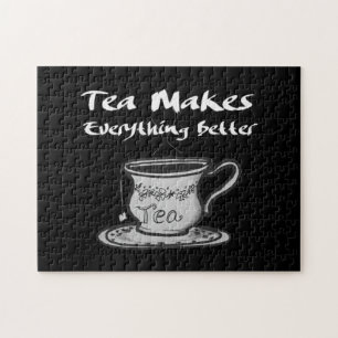 Tee-Lover-Zitat - Tee macht alles besser Puzzle