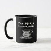 Tee-Lover-Zitat - Tee macht alles besser Tasse (Links)