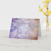 Tee macht alles besser | Grußkarte Karte (Gelbe Blume)