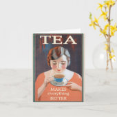 Tee macht alles besser karte (Gelbe Blume)