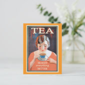 Tee macht alles besser postkarte (Stehend Vorderseite)