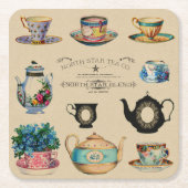 Tee macht alles besser rechteckiger pappuntersetzer (Vorderseite)