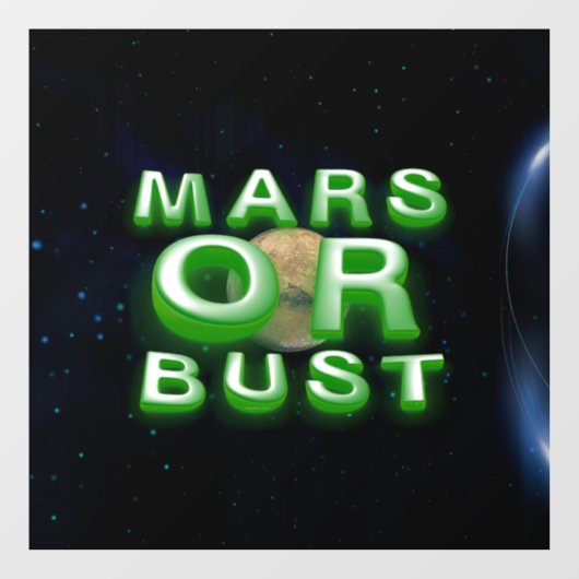 TEE Mars oder Nichts Fensteraufkleber (Blatt)