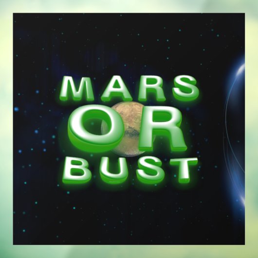TEE Mars oder Nichts Fensteraufkleber (Blatt 3)