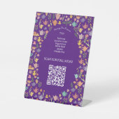 Tee-Menü Süße Farbige INDIVIDUELLE QR-Code Sockelschild (Vorderseite)
