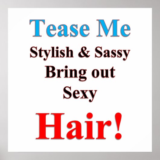 Tee mir Hair Poster Matte (Vorne)