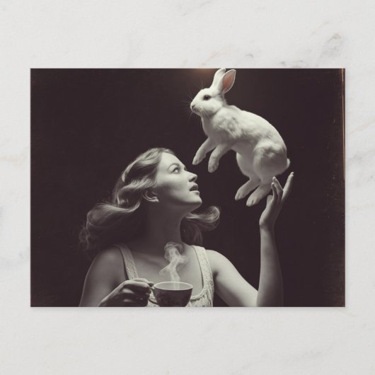 Tee mit dem sonnigen Schwarz und Weiß Postkarte (Vorderseite)