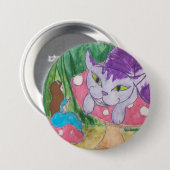 Tee mit der Cheshire-Katze Button (Vorne & Hinten)