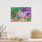 Tee mit der Cheshire-Katze Poster (Küche)