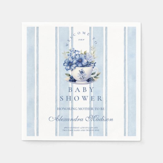 Tee mit der Mama, Babydusche zu sein Serviette (Vorderseite)