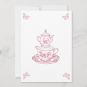 Tee mit der Mutter, die duscht. Einladung (Rückseite)