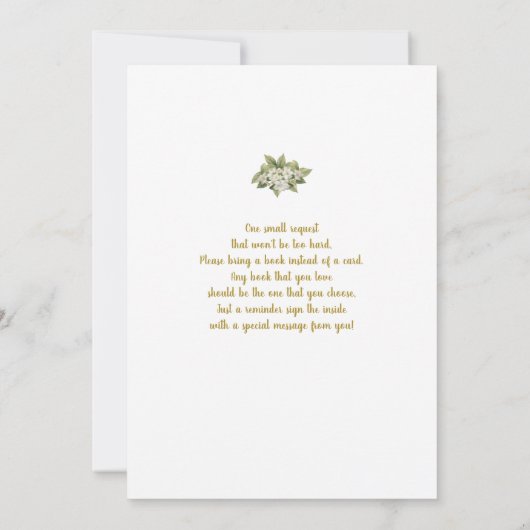 Tee mit der Mutter, die duscht. Einladung (Rückseite)