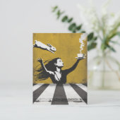 Tee mit einem Bunny urban street Art Graffiti Postkarte (Stehend Vorderseite)