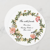 Tee mit Freunden Einladung (Vorne/Hinten)