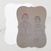 Tee mit Jane Austen Einladung (Vorne/Hinten)