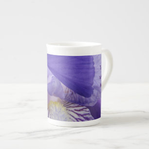 Tee mit mir! Bone-China-Teetasse Iris-Blume Porzellantasse