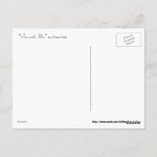 Tee mit mir Postkarte (Rückseite)