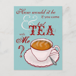 Tee mit mir Postkarte
