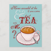 Tee mit mir Postkarte (Vorderseite)