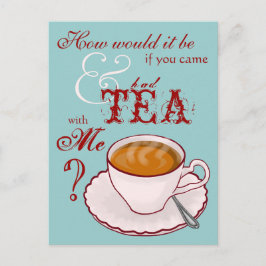 Tee mit mir Postkarte