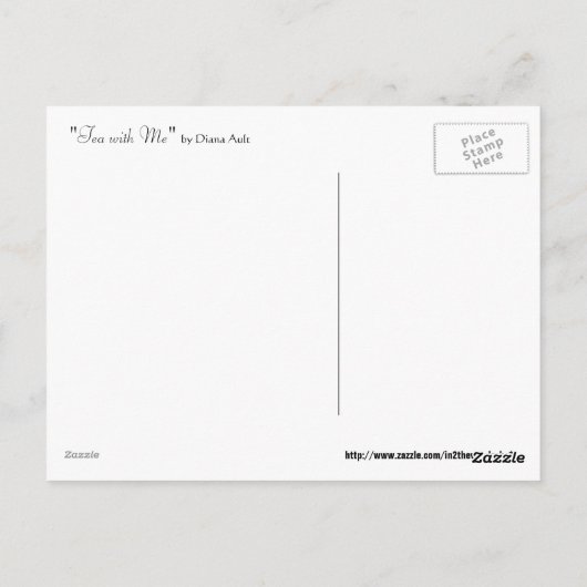 Tee mit mir Postkarte (Rückseite)