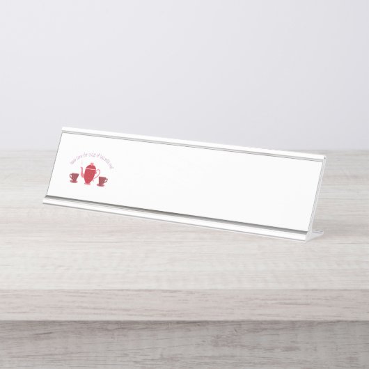 Tee mit mir schreibtischnamensplakette (Vorderseite )