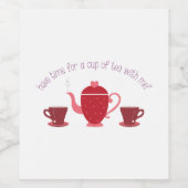 Tee mit mir weinetikett (Einzelnes Label)