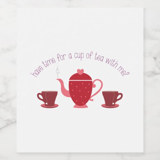 Tee mit mir weinetikett (Einzelnes Label)