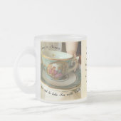 Tee mit Puppen Mattierte Tasse aus Glas (Links)