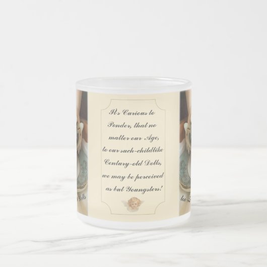 Tee mit Puppen Mattierte Tasse aus Glas (Mittel)