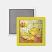 Tee mit Zitrone Magnet (Vorderseite/Rückseite)
